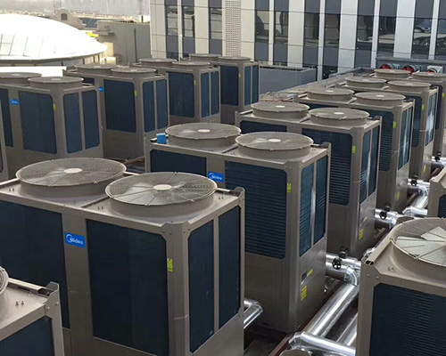 寧夏寧陽文化商業(yè)廣場超低溫空氣源熱泵機(jī)房系統(tǒng)（采暖）